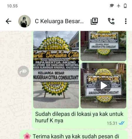 Pengiriman Papan Bunga Duka Pinang