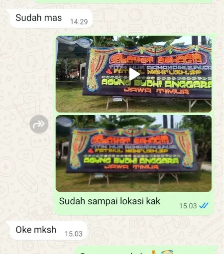 Pengiriman Papan Bunga Pinang